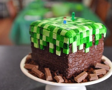 bolos decorados minecraft birthday cupcake background